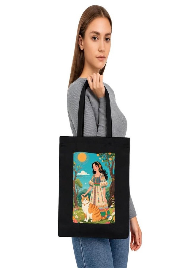 PrintWala حقيبة حمل قماشية نسائية من برينتوالا مزودة بسحاب إغلاق - حقيبة حمل فاخرة - Image 3
